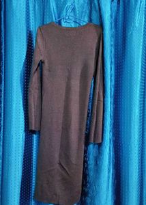 Gray Long Sleeve Bodycon Dress