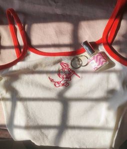 Devil Graphic Crop Tank Top