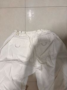 White parachute Pants