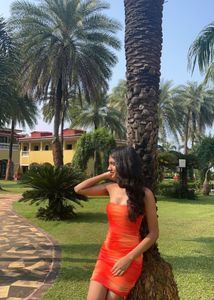 Orange Bodycon Dress