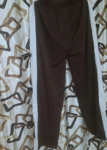 Brown & White Stripe Track Pants