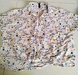 Patterned Short Sleeve Top