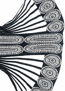 Patterned Black &amp; White Dress