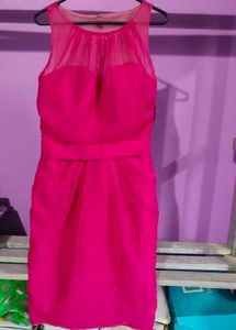 Pink Sheath Midi Dress