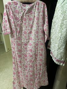 Cotton Kurta + Plazoo Set