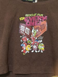 M&amp;M&#39;s Brown Long Sleeve Crop Top