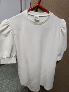 White Puff Sleeve Top