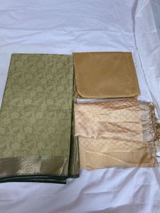 Festive Olive Banarasi Suit