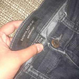 Dark Wash Denim Jeans with cute crop top