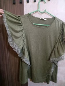 Girls Tshirt Butterfly Sleeves