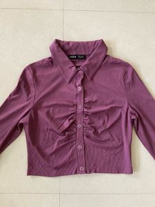 Shein Purple Button-Down Top / Shirt