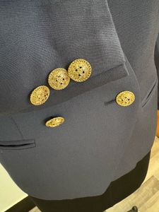 Navy Blazer with Gold Buttons