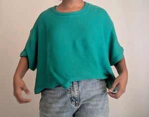 Sea Green Drop Shoulder Top | Forever 21 | Cotton