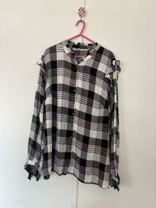 Plaid Ruffle Top