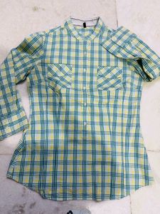 Plaid Button-Up Shirt