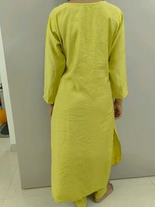 Elegant Yellow Green Kurta Set