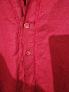 Maroon Kurta With 2 Side Pockets