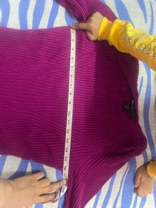 Magenta Knit Top bit woollen