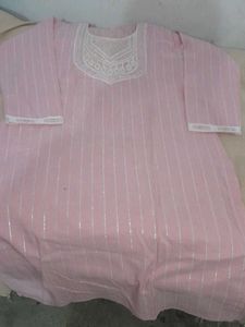 Pink Cotton Kurta