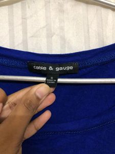 Cable &amp; Gauge Blue Long Sleeve T Shirt