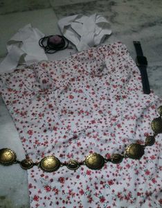 Floral Midi Sundress with Ties