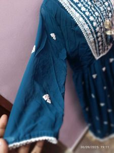 new xl embroidery georgette anarkali