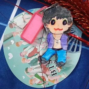 BTS Jk Fan Custermise Key Chain.