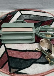 Sage Green Croc Embossed Top Handle Bag