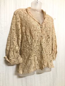 Cream Shirt Top