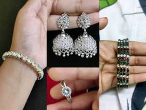 Combo Of 4 Silver Plated Jewellery
