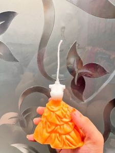 ✨ Golden Grace Dress Candle 🕯️