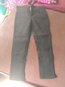 High-Waisted Black Jeans