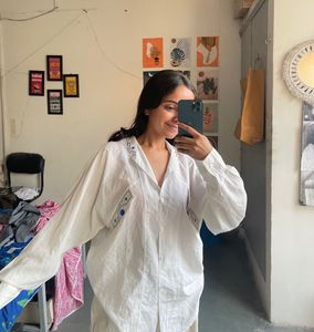 Oversized White Button-Down