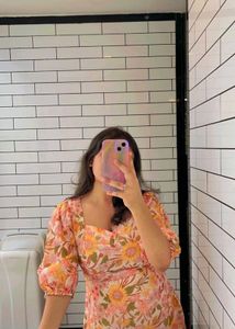Floral Fit And Flare Dress