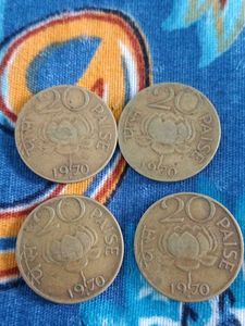 Old Coins 20 Paise With Different Years