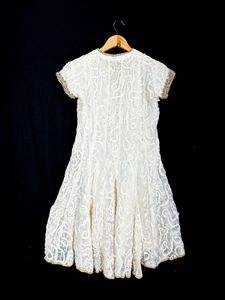 Half White Pearl Embroidered  Kurta ( Women’s )