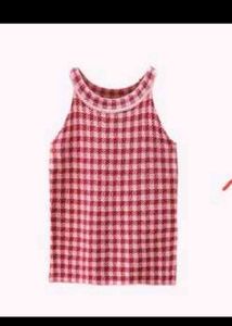 Girls' Plaid Sleeveless Top