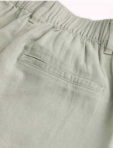 H&amp;m Sage Green Linen Blend Trouser