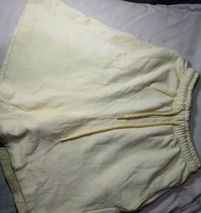 Light Yellow Sweat Shorts