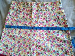 Floral Denim Mini Skirt