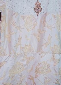 Elegant Cream and Gold Dress