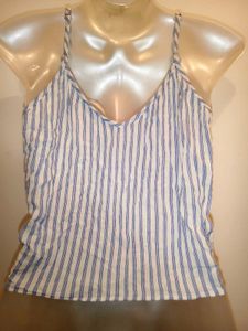 Size S H&amp;M Striped Tie-Front Tank Top