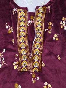 Floral Print night maxi With Dupatta