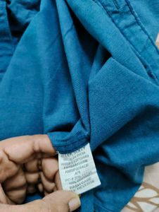 Teal Blue Allen Solly Shirt For Men