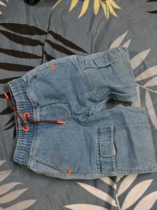 Kids Denim Cargo Pants