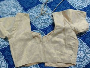 Golden Readymade Saree Blouse