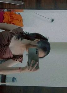 Brown Ruffle Sleeve Top