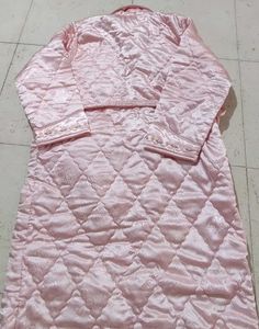 Bridal/Honeymoon pink quilted night robe