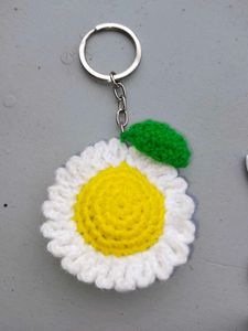 Daisy Crochet Keychain