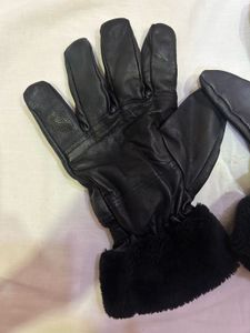 Pinterest Leather Gloves with Fur Cuff